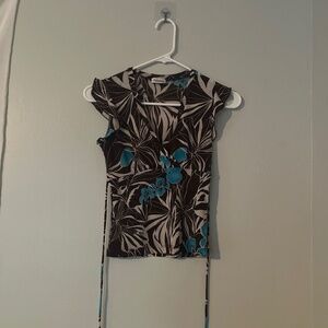 Y2k Charlotte Russe Floral Tie top